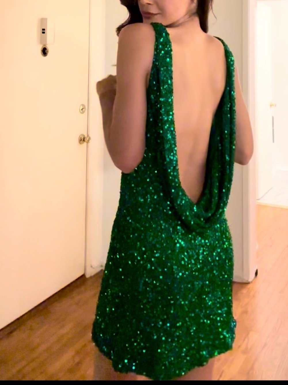 Green Sequin Cocktail Dress